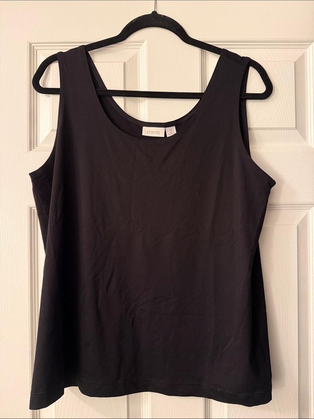 Chico's Black Scoop Neck Tank — Smooth Stretch Knit